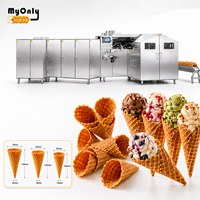 Machine à gaufres automatique pour cornets de crème glacée, machine à cornets de sucre, machine à rouleaux de gaufres