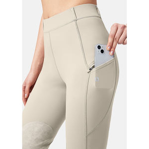 Pantalon taille haute femme à la mode bon marché personnalisé par l'usine OEM pantalon d'équitation antidérapant portable avec jodhpur en silicone et culotte - Product Image 4