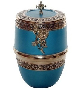 Luxury Choice Urnas de metal de latón Urnas de entierro con grabados de belleza y la figura de Jesucristo, tamaño grande - Product Image 2