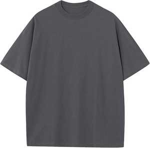 เสื้อยืดทรงหลวมแขนสั้นสำหรับผู้ชายและผู้หญิงคอลเลคชั่นฤดูใบไม้ผลิฤดูร้อนวัสดุผ้าฝ้ายสีดำล้วนแบบเรียบง่าย - Product Image 6