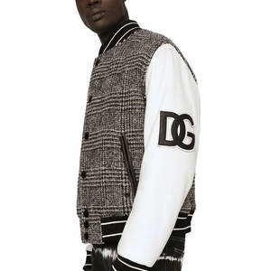 Blouson universitaire unisexe en toile personnalisé, broderie chenille, style baseball, coupe oversize, lettres sur le devant, vente en gros - Product Image 5