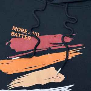 Sweat à capuche imprimé personnalisé en coton ample confortable et durable pour hommes sweat à capuche - Product Image 4