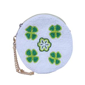 Porte-monnaie perlé de qualité supérieure personnalisé St Patrick's Day pour femmes filles organisateur de chaîne souple fermeture à glissière cadeaux promotionnels - Product Image 1