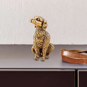 Figurine de chien en laiton Sculpture debout libre Meilleure vente Figurine et Statue de chien au look royal pour la décoration de la maison Modèle de chien de luxe - Product Image 3