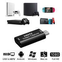 Tarjeta de Captura de Video 1080P, Placa de Transmisión USB 2.0, Grabadora MP4, Compatible con Windows, PS4, Cámara de Juegos