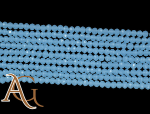 Color azul Aqua Calcedonia facetada bola redonda Rondelle cuentas sueltas China para la fabricación de joyas cuarzo sintético 4mm 6mm 8mm 10mm - Product Image 4