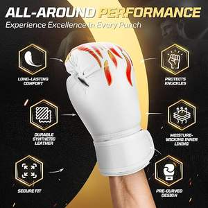 ถุงมือชกมวยสำหรับเด็ก4ออนซ์พร้อมที่พันข้อมือหนังเทียมนวมป้องกันการฝึกอบรมกระสอบทรายสำหรับกีฬาอื่นๆกำหนดขนาดได้ - Product Image 5