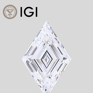 Diamant de laboratoire en forme de losange, 4 carats, F VVS2, certifié IGI, taille losange, non monté - Product Image 1
