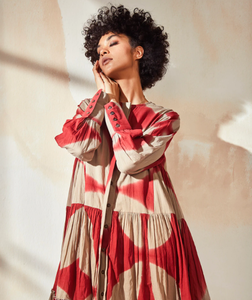 ชุดเดรสแบบชิ้นเดียวสำหรับผู้หญิงใหม่ฤดูร้อนชุดเดรสสั้นทรงหลวมคอสูงแขนยาวพิมพ์ลายด้วยกระดุมยาวถึงพื้นกางเกงขาสั้นยาวเป็นธรรมชาติ - Product Image 4