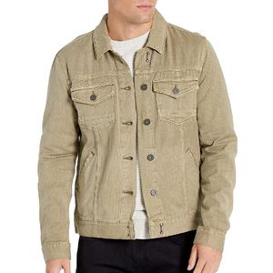 Chaqueta Vaquera Vintage de Color Sólido para Hombre, Estilo Casual Urbano, Invierno, Algodón, Logotipo Personalizado en la Parte Delantera, Venta al Por Mayor - Product Image 5