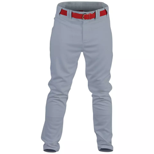 Pantalones de poliéster verde sólido de corte ajustado para hombre con cierre de hebilla de cinturón morado - Product Image 2