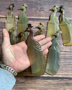 หวีเขาควายทำด้วยมือสุดหรูมีดีไซน์หรูหราและพื้นผิวขัดเงา - Product Image 6