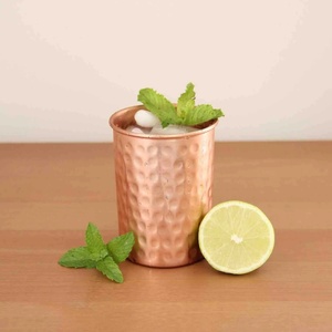 Gobelet en verre martelé en cuivre cuisine décorée verres à boisson gobelet à vodka en cuivre pour bar bière verre de service - Product Image 1