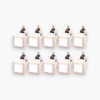 Lot de 10 boutons-poussoirs carrés en plastique pour retour de pièces, avec micro-interrupteur et lumières LED multicolores, livraison gratuite, accessoires pour machines de divertissement