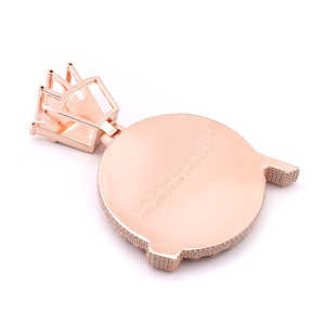 Pendentif cercle personnalisé en or 14 carats avec moissanite, bijou de charme d'Atlanta - Product Image 4