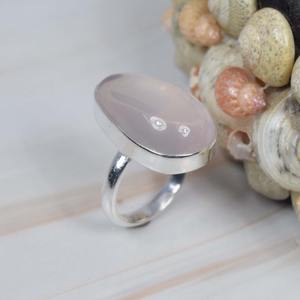 925 Sterling Silver <b>Ring</b> <b>Rose</b> <b>Quartz</b> 925 Sterling Silver Gemstone <b>Ring</b> January Birthstone Smooth Pear Gemstone Gift for Her - Product Image 3
