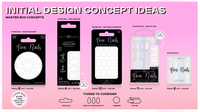 Bandes de gel pour ongles 3D roses à couverture complète, en ABS, formes carrées et amandes, pré-conçues, élégantes, avec colle pour ongles.