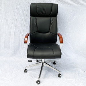 Silla Ejecutiva Ergonómica de Lujo MFZ858 Tapizada en Cuero PU con Reposabrazos de Madera, Silla Elevadora con Altura Ajustable para Uso Doméstico - Product Image 2