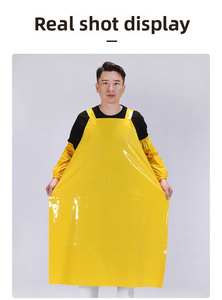 Wholesale Fashionable Hi Visibility Workwear Bib <b>Apron</b> Set <b>Waterproof</b> Oil Proof Sleeves Oeko-Tex Certified for Seafood Kitchen - Product Image 6