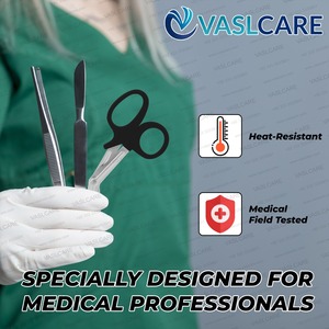 Vaslcare Tijeras de Vendaje Manual, Cuchilla de Acero Inoxidable con Punta Roma de Seguridad, Base de Instrumentos Quirúrgicos - Product Image 5