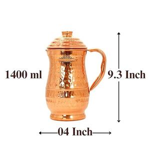 Pichet en laiton Style Royal pour servir de l'eau potable décor à la maison boisson et vaisselle or 1060 Ml Antique cruche cadeau article - Product Image 3