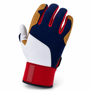Gants de frappeurs unisexes pour adultes, rouge, blanc, bleu, marron, en polyester/coton tissé, fermeture auto-agrippante, durables et légers, pour l'entraînement - Product Image 6