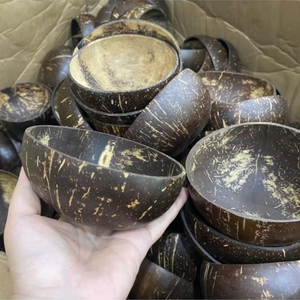 Cuenco de cáscara de coco pulido para Estilo de vida ecológico y decoración sostenible para el hogar - Product Image 1