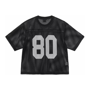 Camiseta de fútbol americano personalizada auténtica en stock, malla transpirable con características de talla grande, longitud de manga corta - Product Image 3