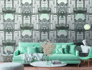 Papier peint photo fabriqué en Allemagne, murale en vinyle non tissé blanc, noir, gris, pour chambre à coucher, hôpital, centre commercial, insonorisant - Product Image 5