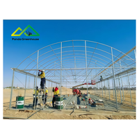 Hotselling grote multi-span polyethyleen folie kas, PO PE folie kas kit en kasbeplantingsplan