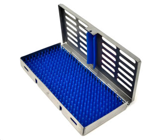 Caja de Almacenamiento de Instrumentos de Cirugía Dental de Acero Inoxidable de Alta Calidad, Esterilización Manual, Cassette de 7.25X3.5, CE - Product Image 1