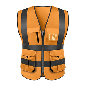 Chaleco de trabajo industrial duradero Chaleco DE SEGURIDAD multibolsillo Hombres Construcción Almacén Trabajadores al aire libre Suministro de fábrica - Product Image 6