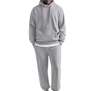 2025 nouvelle mode hommes deux pièces tenue fermeture éclair à capuche Joggers ensembles décontracté hiver Streetwear avec grande taille Option - Product Image 1