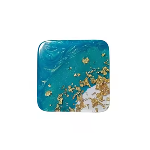 Sous-verres en résine Boho faits à la main avec des tons terreux et des motifs uniques Sous-verres artistiques parfaits par ARTISAN CRAFT - Product Image 1