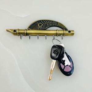 Minimalist Design Brass Keyholder Hooks with Sleek Finished & Ideal for Contemporary Homes and Modern Interior Decor - Product Image 3