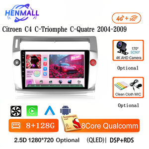 Lecteur DVD de voiture Android avec écran IPS 9 pouces 2 Din, GPS, WIFI, Qualcomm Snapdragon, autoradio pour Citroën <span class=keywords><strong>C4</strong></span> Triomphe Quatre 2004-2009 - Product Image 3