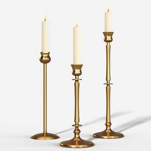 Top Treading Aluminum Candle Stand Set of 5 With Brass Gold Finished <b>Home</b> & Wedding Party Decoration Accessories New Collection - Product Image 5
