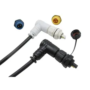 Panel Type Right Angle 90 Degree IP65 M12 M16 M20 Cable Male Female Waterproof 2-8 Pin Connector