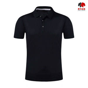 RYAN PRO GEAR Customized <b>Men's</b> Polo <b>Shirts</b> Front Custom Logo Anti-Wrinkle Knitted <b>Viscose</b>/Polyester Fabric Half Sleeve - Product Image 2
