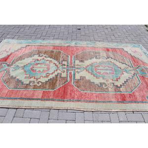 Grand tapis turc vintage 5,2x9,8 pieds, tapis en laine rouge - Product Image 3