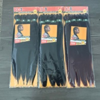 Extensions de tresses synthétiques en gros de 52 pouces, texture Yaki africaine, ombrées, pré-coupées 4X pour un tressage facile