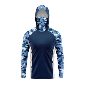 Upf50+ Clothes Long Sleeve Quick Dry Breathable Hooded Uv Protection Custom Sublimation - Product Image 1