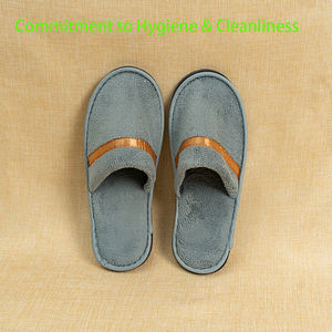 Einweg-Hotelpantoffeln aus Korallen-Fleece, weiche, bestickte <span class=keywords><strong>Spa</strong></span>-Slipper für Hotels und Spas - Product Image 5