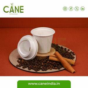 Gobelets jetables en bagasse de canne à sucre durables, sans PFAS, non blanchis, biodégradables, compostables, écologiques, fabriqués en usine - Product Image 2