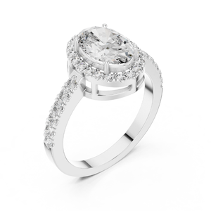 Elegante anillo de diamantes de forma redonda y ovalada, diamantes cultivados en laboratorio certificados por IGI, compradores de joyería fina al por mayor y al por menor - Product Image 4