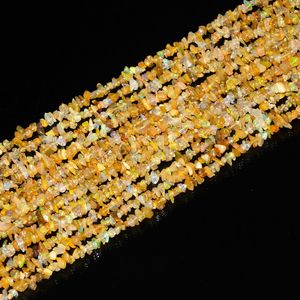Perles de pierres précieuses en vrac en forme de pépite non coupée en opale éthiopienne jaune naturelle 4-5mm perles d'opale éthiopienne Welo Fire pour la fabrication de bijoux - Product Image 6