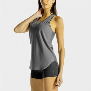 Logo personnalisé vêtements de sport d'été pour femmes respirant vêtements de sport entraînement débardeur dos nageur mode décontracté Spandex Yoga débardeurs - Product Image 1