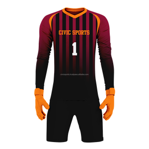 Meilleur prix de gros Séchage rapide Gardien Football Uniforme Premium Qualité Logo personnalisé Imprimé Formation Style Ensembles pour Adultes - Product Image 5