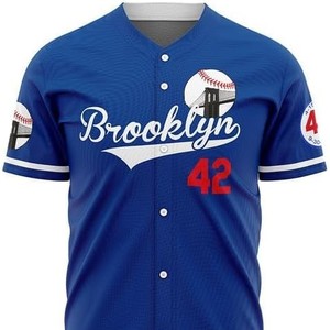 Wholesale Premium Quality Custom Baseball Jersey Team Logo Design <b>Checkered</b> Pattern 180g Sublimation Printed Breathable 100% - Product Image 2