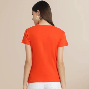 Camisetas de mujer de gran tamaño de nuevo diseño con cuello redondo camisetas de mujer transpirables de manga corta de alta calidad para ropa de verano - Product Image 5